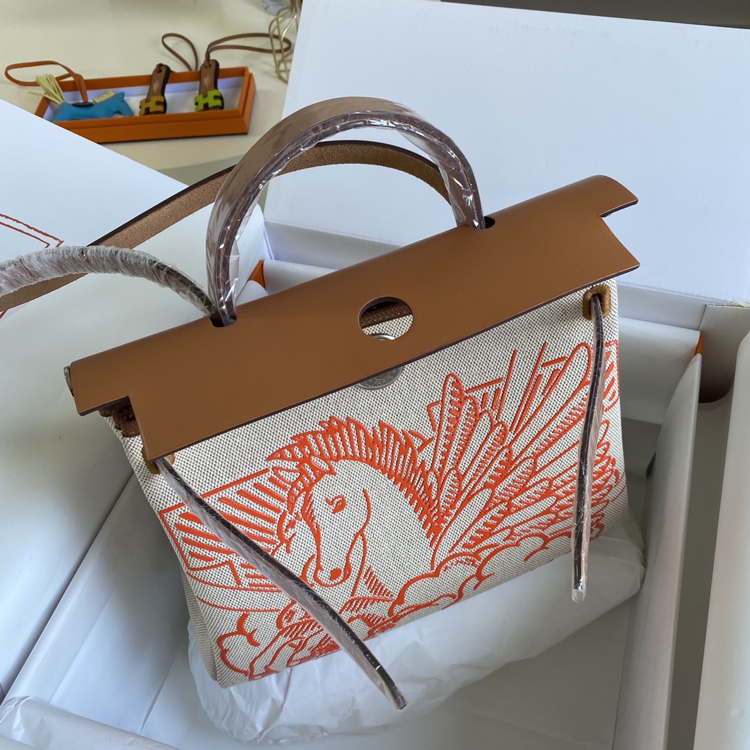 에르메스 에르백31 페가수스 한정판 골드브라운 은장